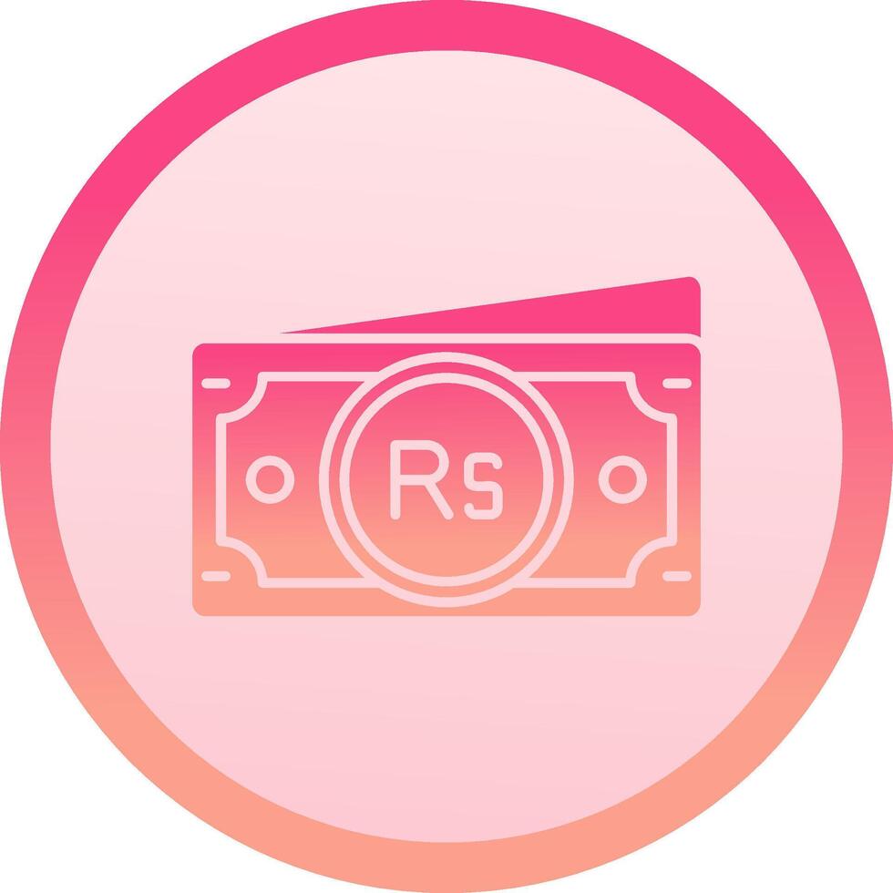 Rupee solid circle gradeint Icon vector