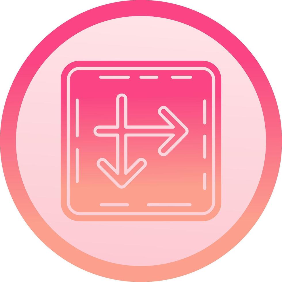 Intersect solid circle gradeint Icon vector