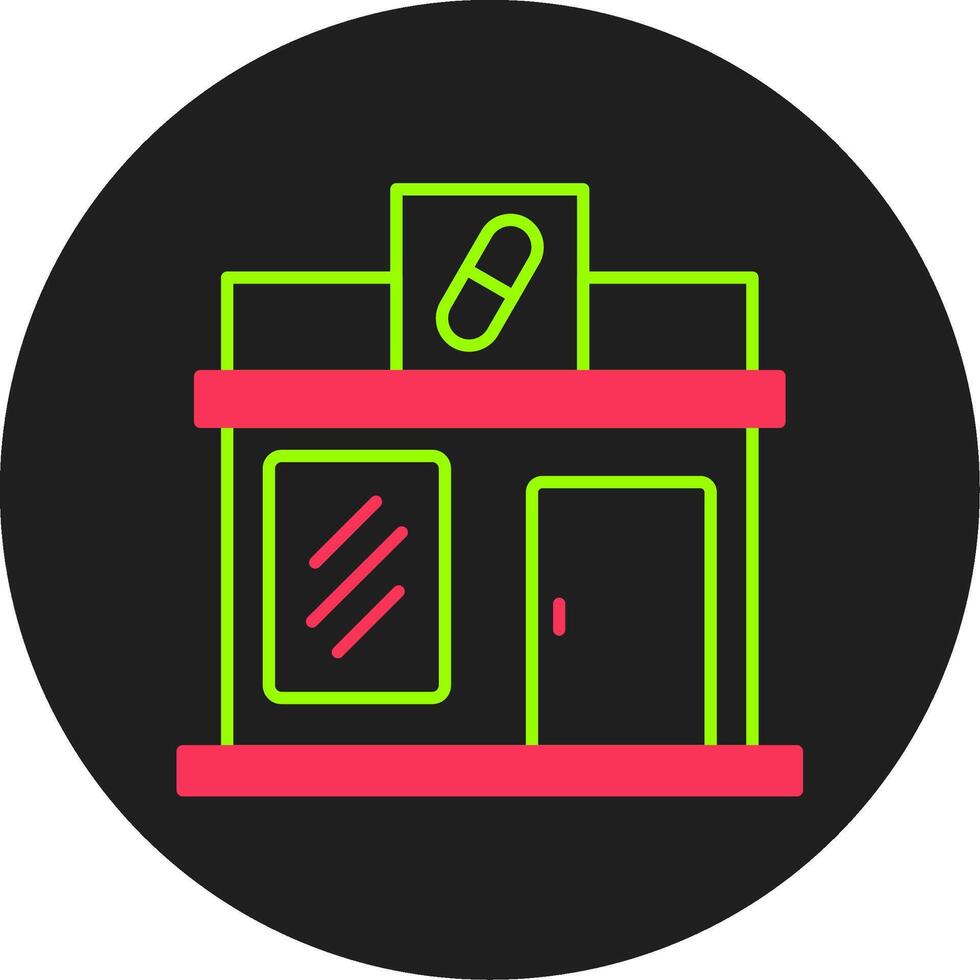 Pharmacy Glyph Circle Icon vector