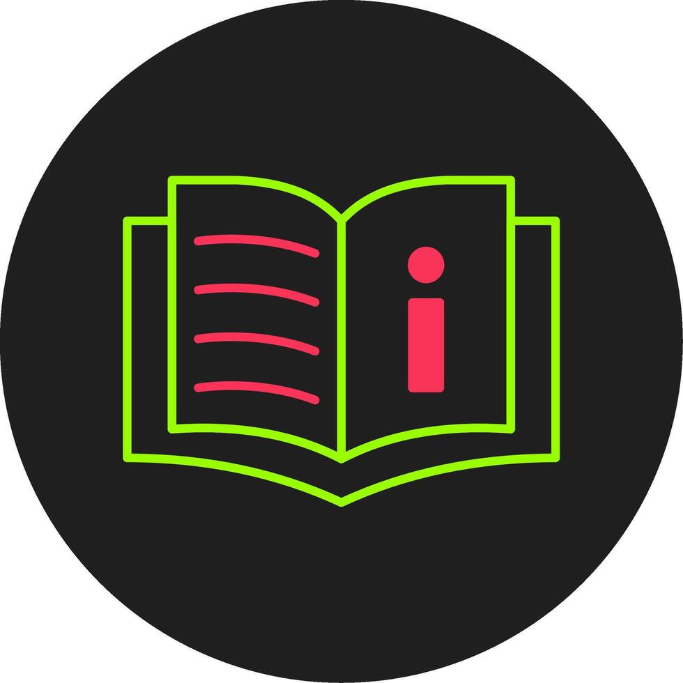 Book Glyph Circle Icon vector