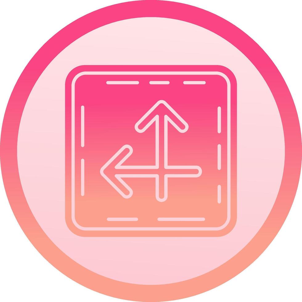 Intersect solid circle gradeint Icon vector