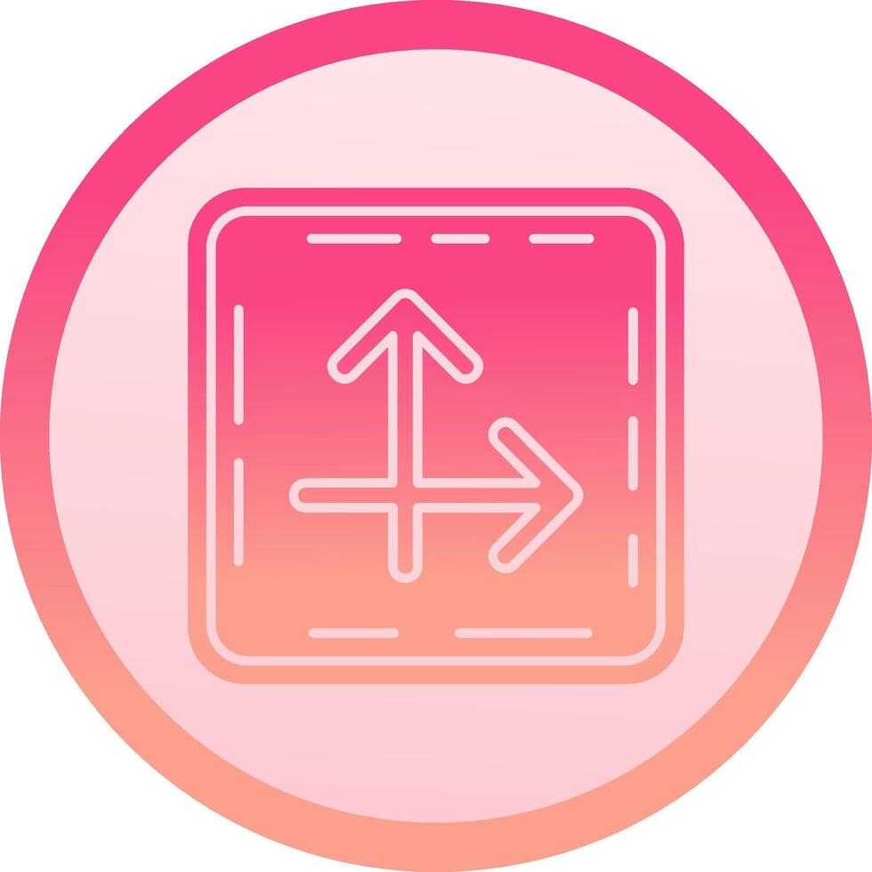 Intersect solid circle gradeint Icon vector