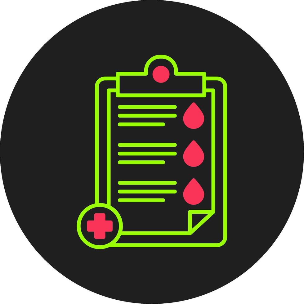 Medical Test Glyph Circle Icon vector