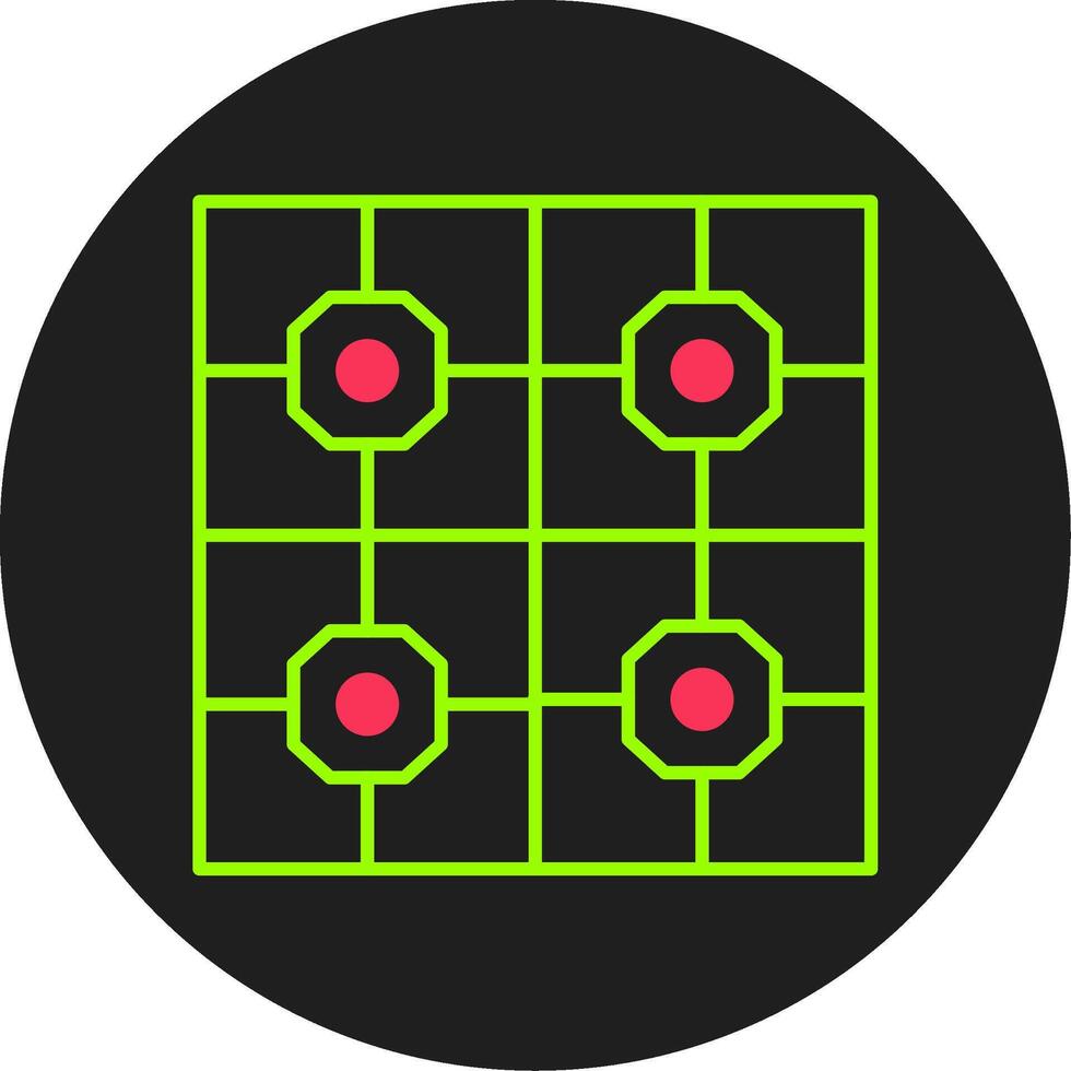 Floor Tiles Glyph Circle Icon vector
