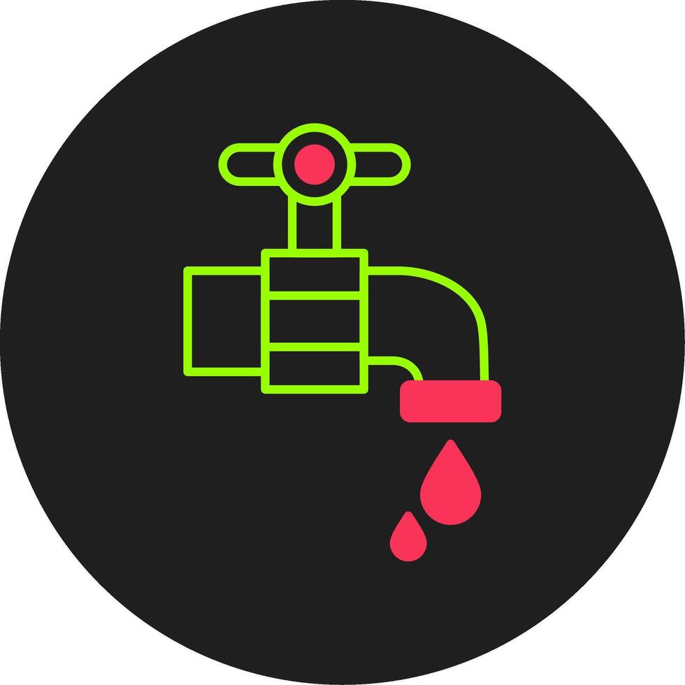 Faucet Glyph Circle Icon vector