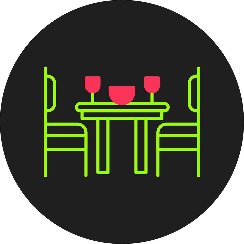 Dining Room Glyph Circle Icon vector