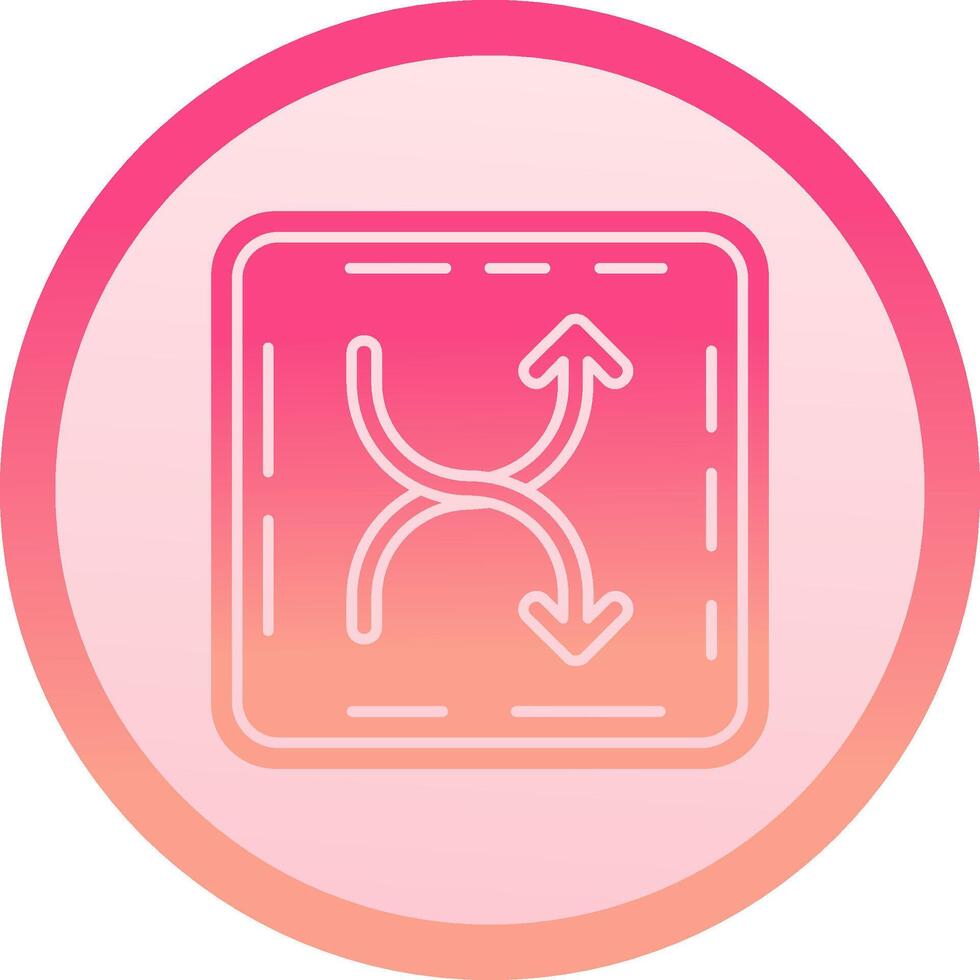 Shuffle solid circle gradeint Icon vector