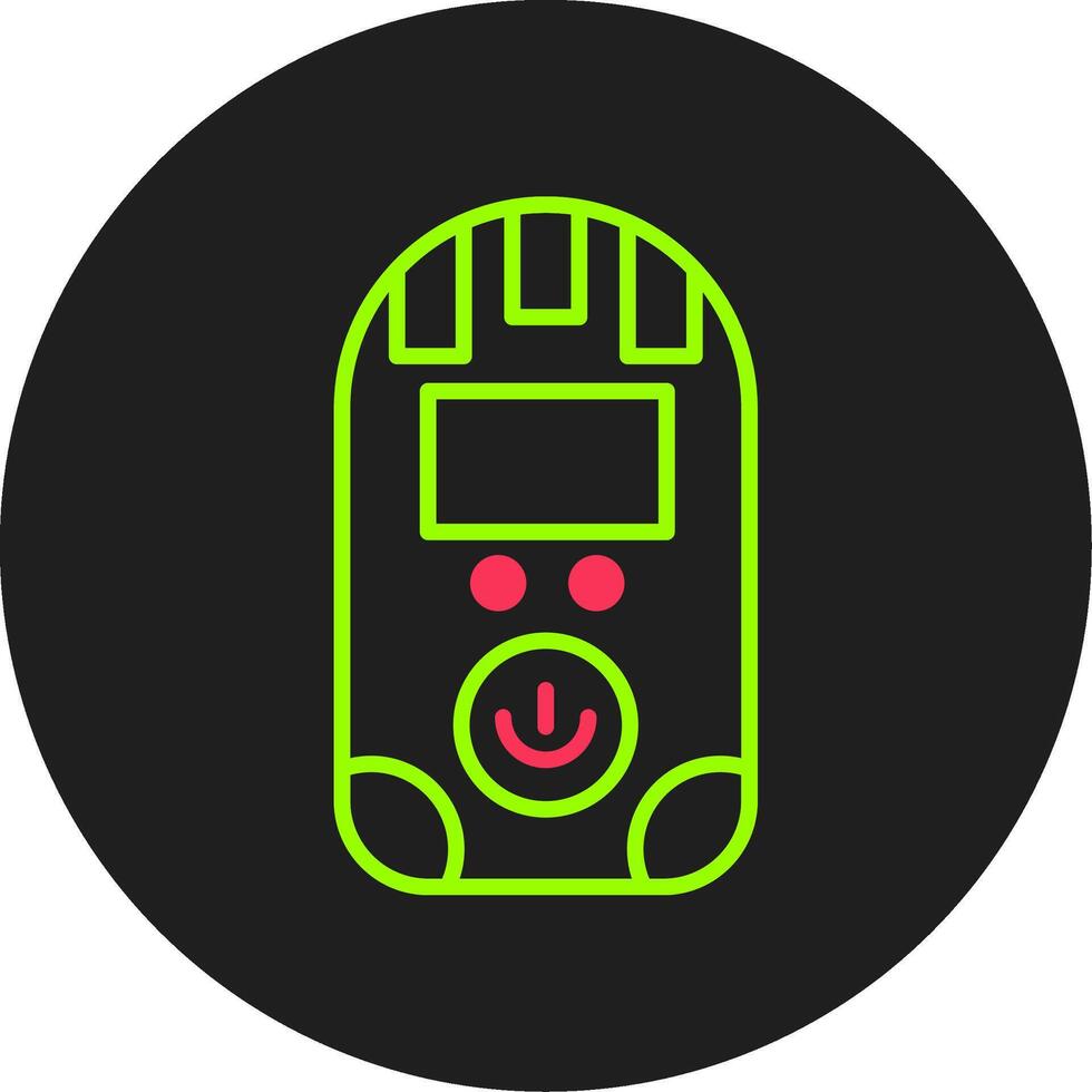 Dosimeter Glyph Circle Icon vector