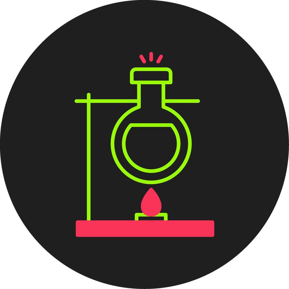 Bunsen Burner Glyph Circle Icon vector