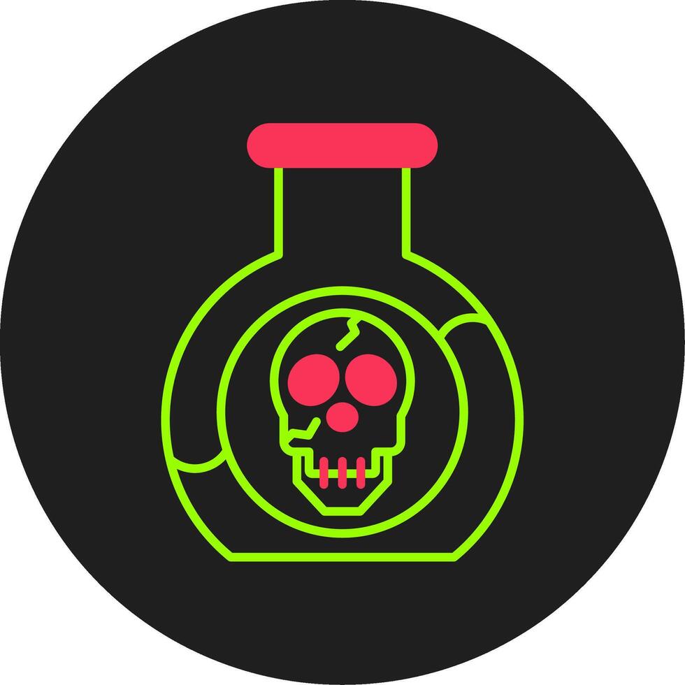 Poison Glyph Circle Icon vector