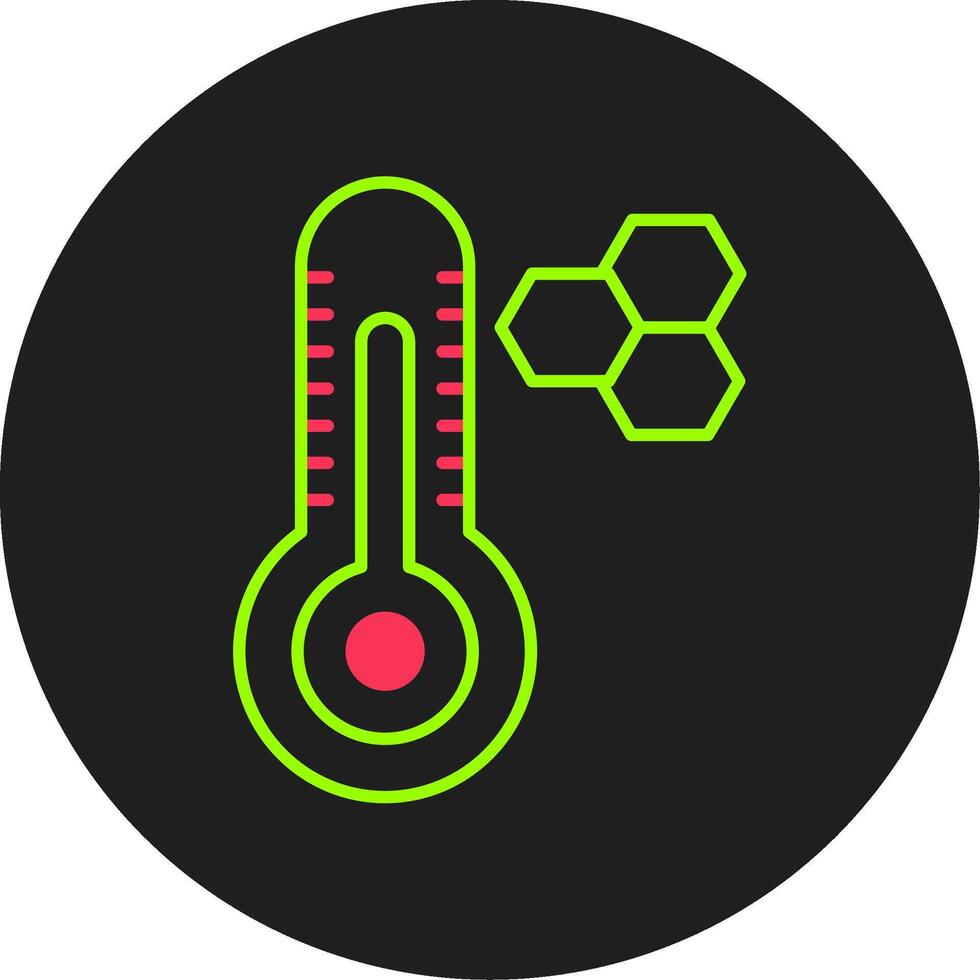 Thermometer Glyph Circle Icon vector