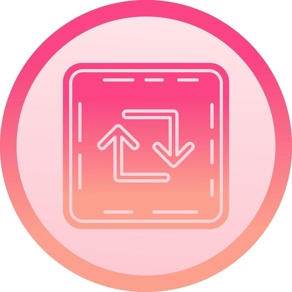 Loop solid circle gradeint Icon vector