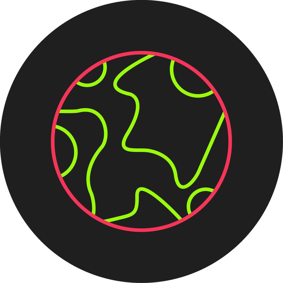 Earth Glyph Circle Icon vector