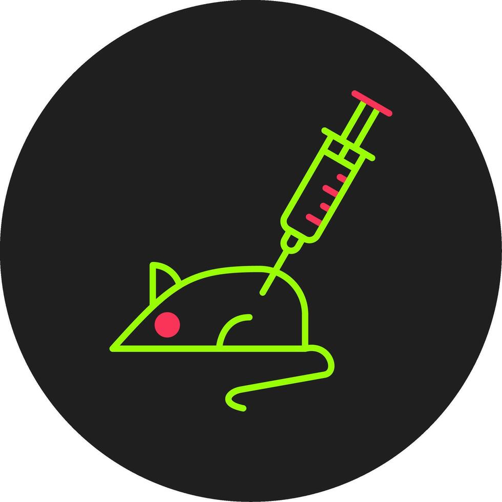 Animal Testing Glyph Circle Icon vector
