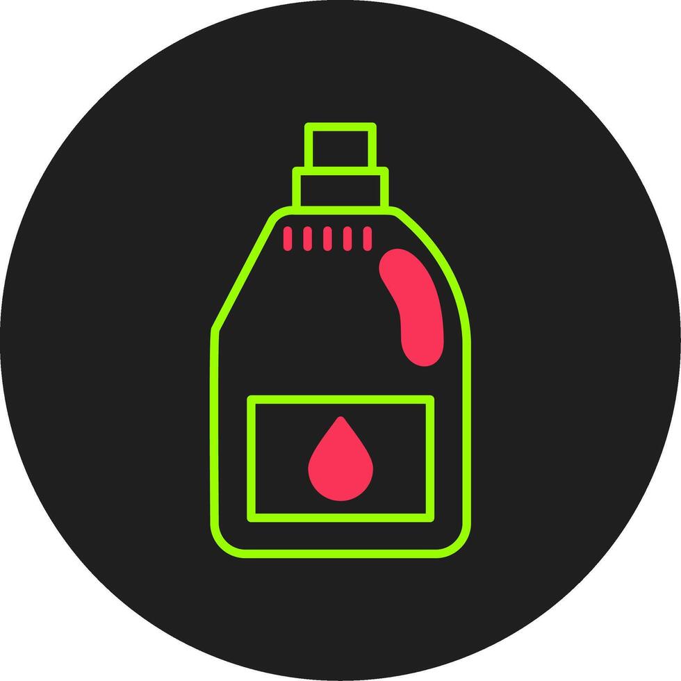 Detergent Glyph Circle Icon vector