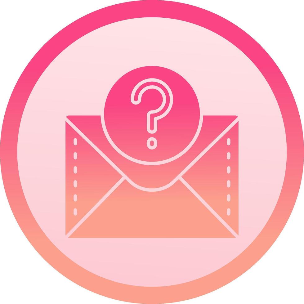 Question mark solid circle gradeint Icon vector