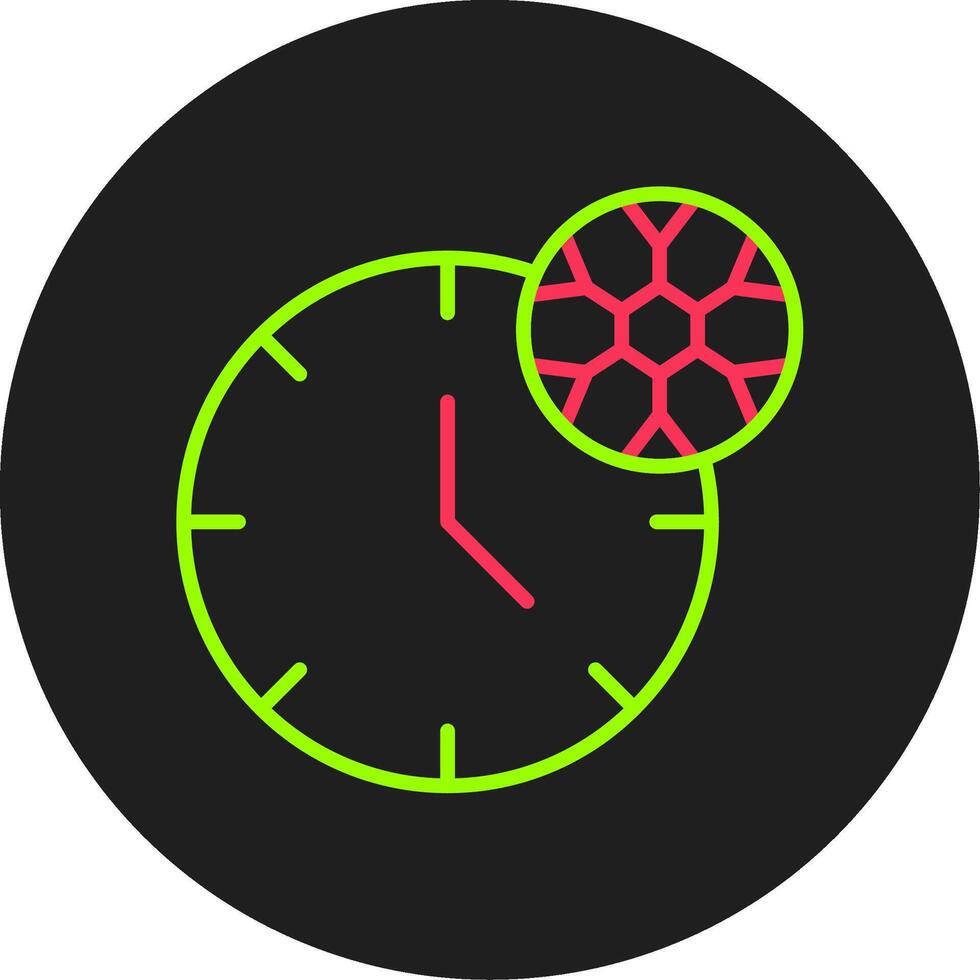 Football Time Glyph Circle Icon vector