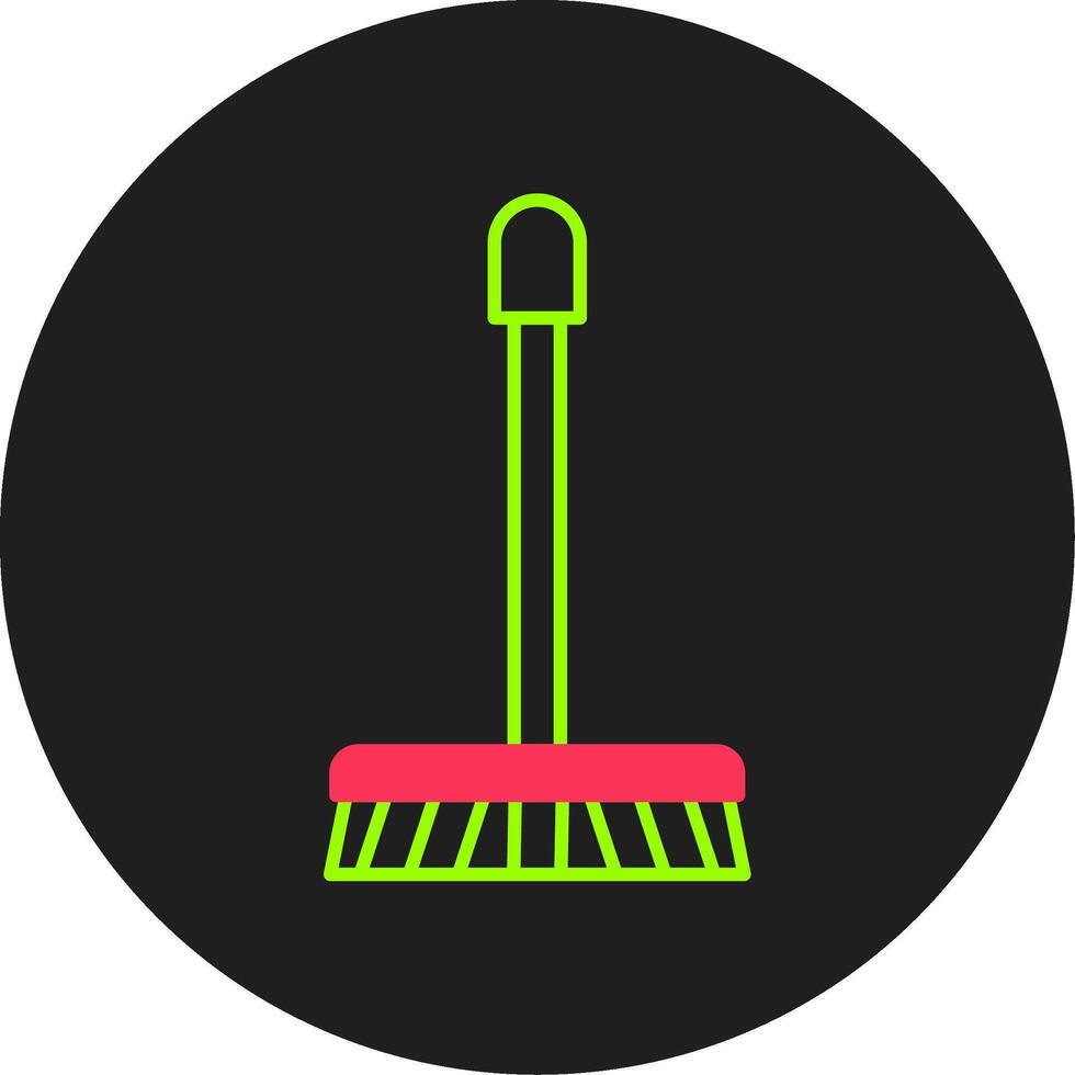 Mop Glyph Circle Icon vector