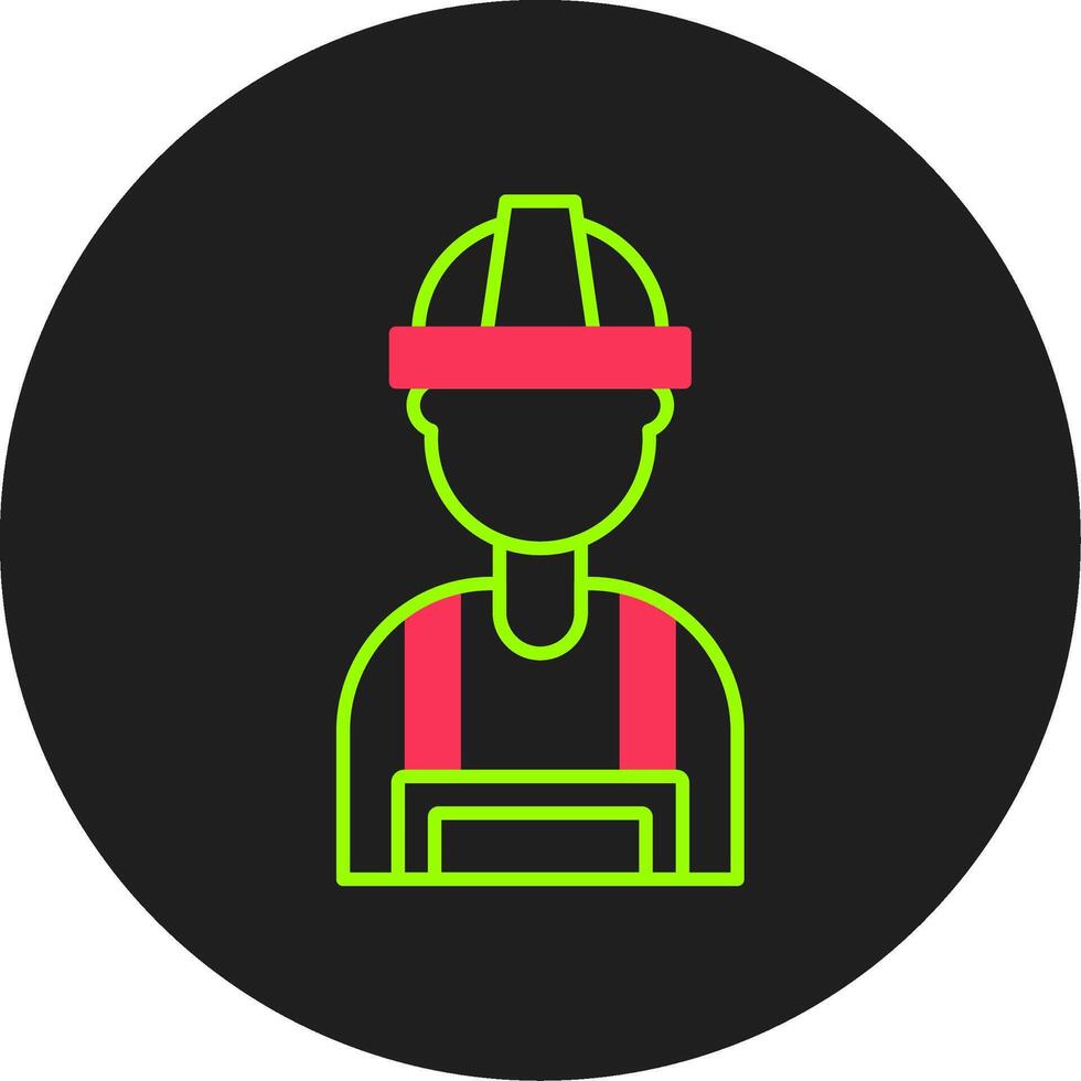 Builder Glyph Circle Icon vector