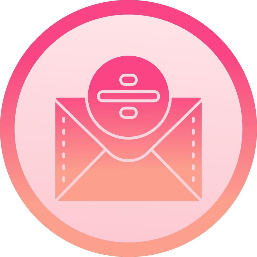 Divide solid circle gradeint Icon vector