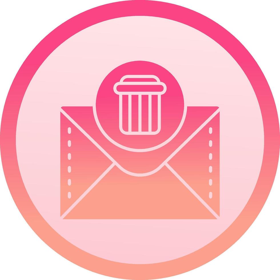 Dustbin solid circle gradeint Icon vector