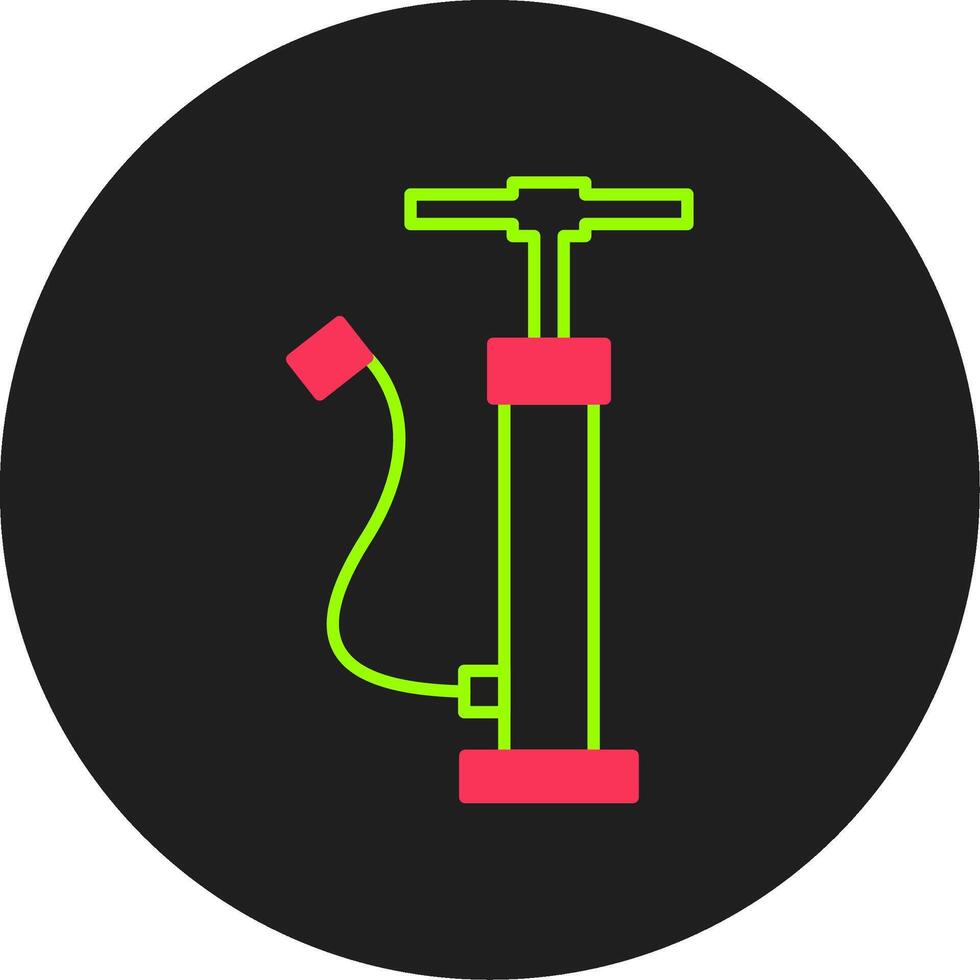 Hand Air Pump Glyph Circle Icon vector