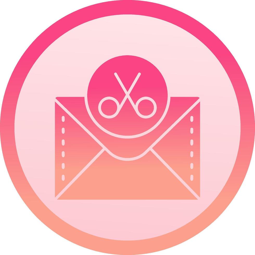 Scissor solid circle gradeint Icon vector