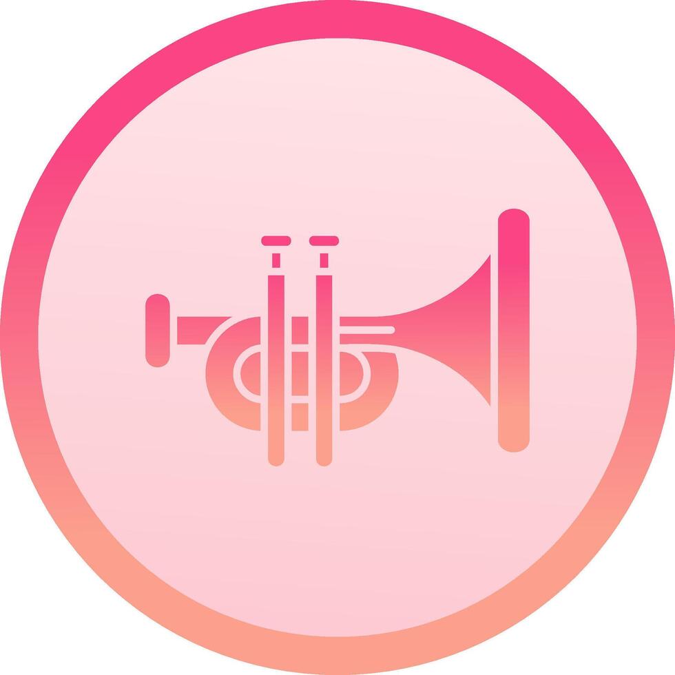 Trumpet solid circle gradeint Icon vector