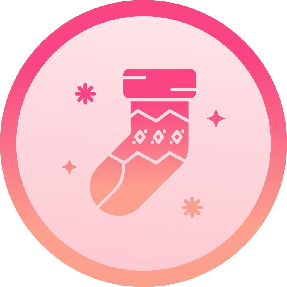 Sock solid circle gradeint Icon vector