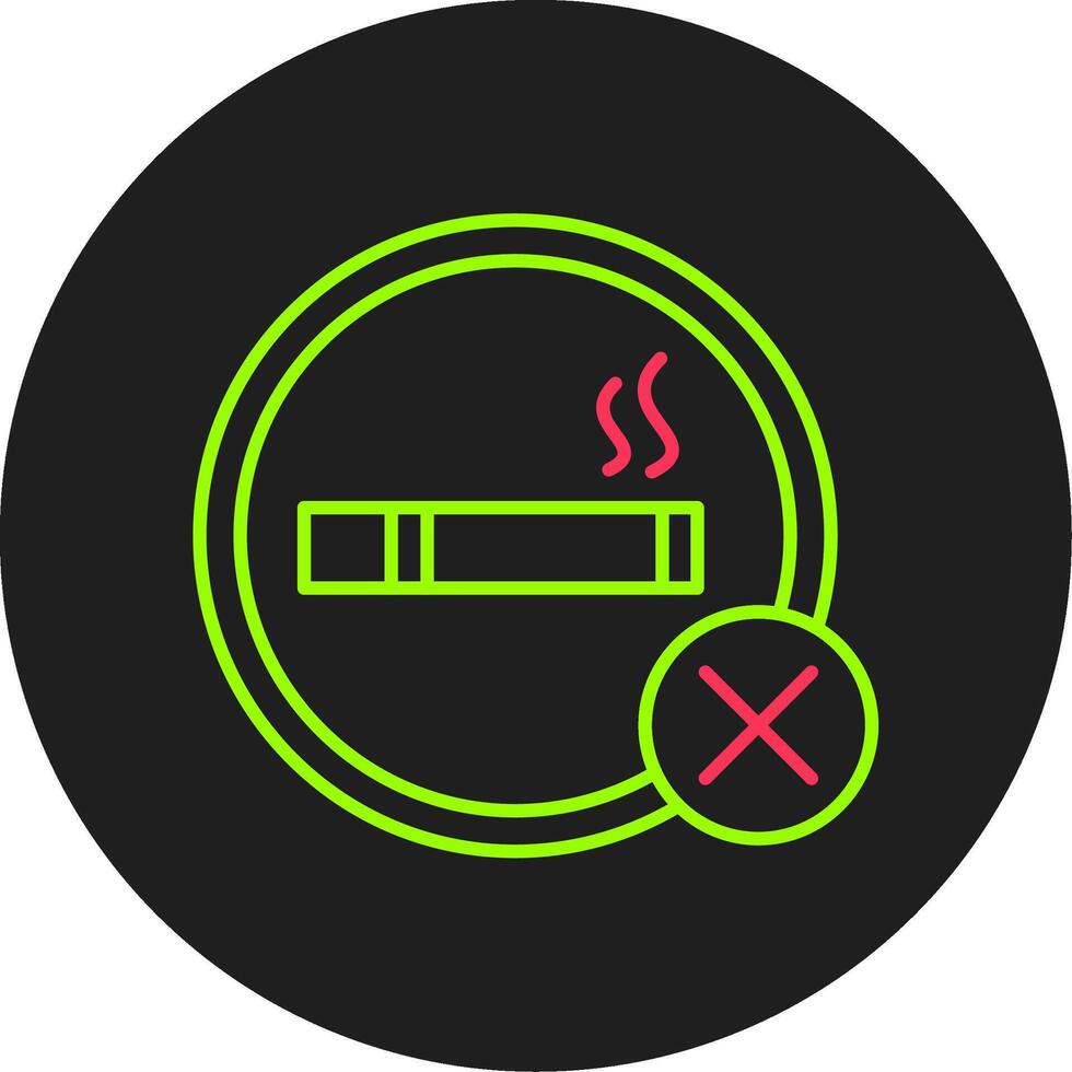 No Smoking Glyph Circle Icon vector