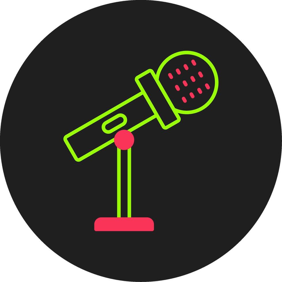 estar mic glifo circulo icono vector