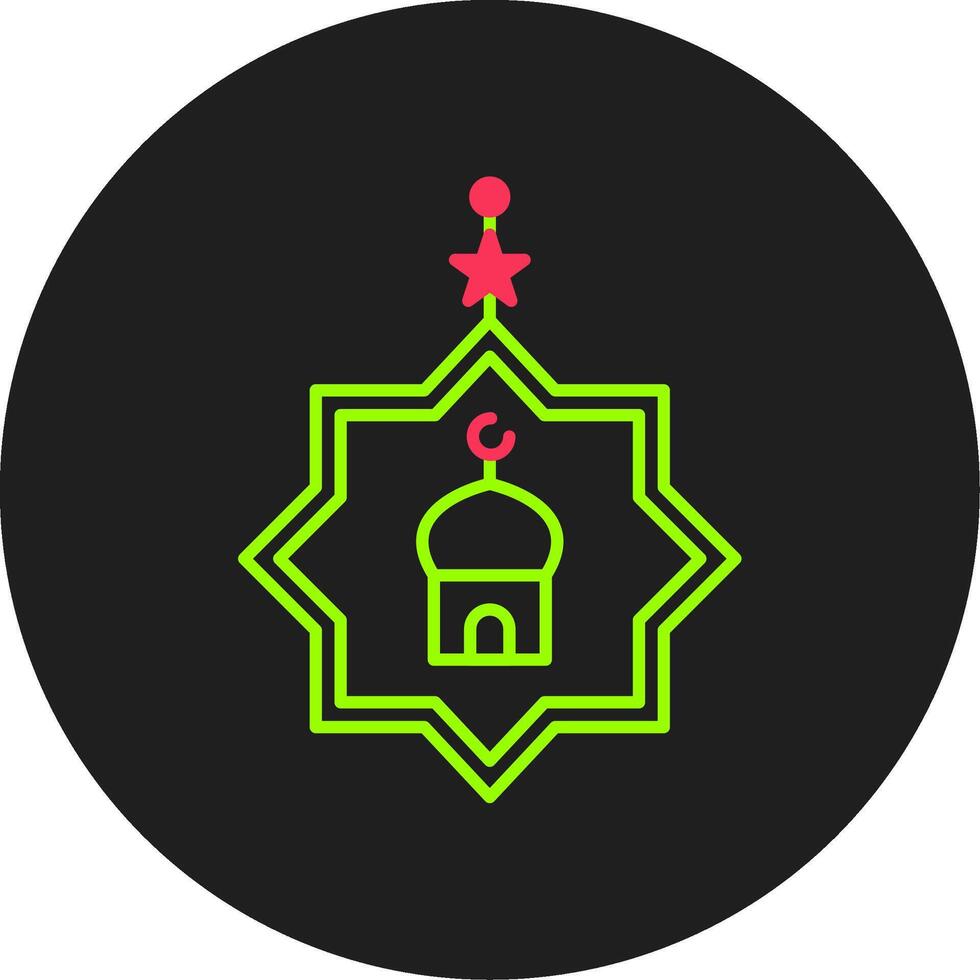 eid celebracion glifo circulo icono vector