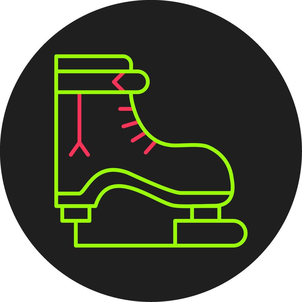 Ice Skate Glyph Circle Icon vector