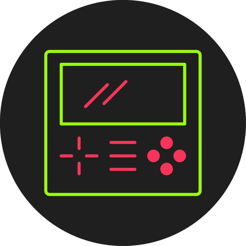 Gameboy Glyph Circle Icon vector