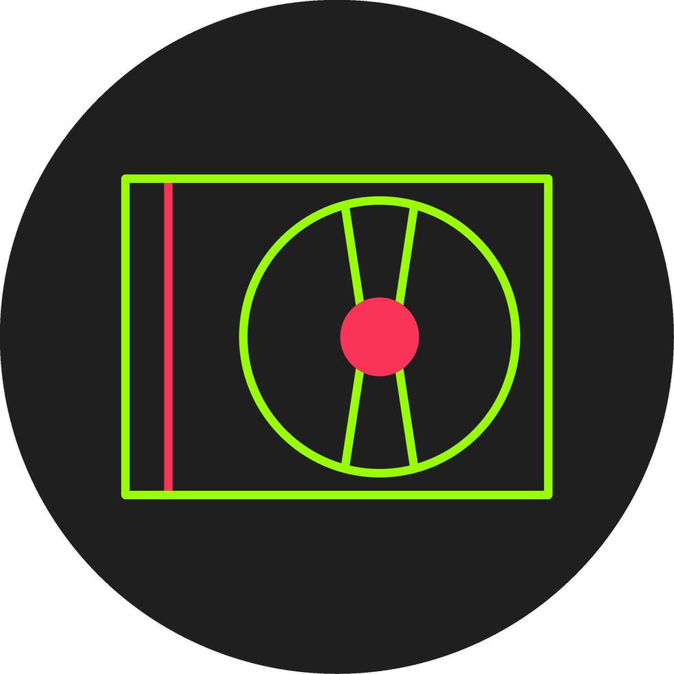 Cd Player Glyph Circle Icon vector