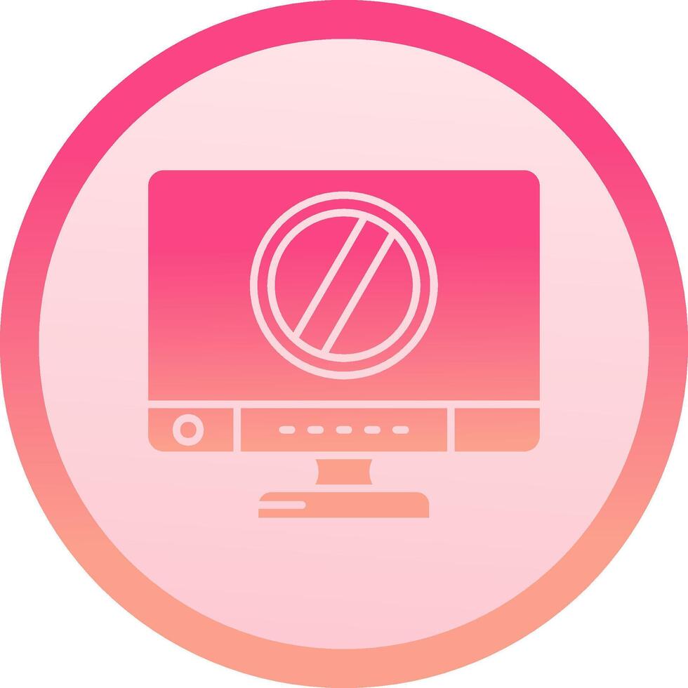 Ban solid circle gradeint Icon vector