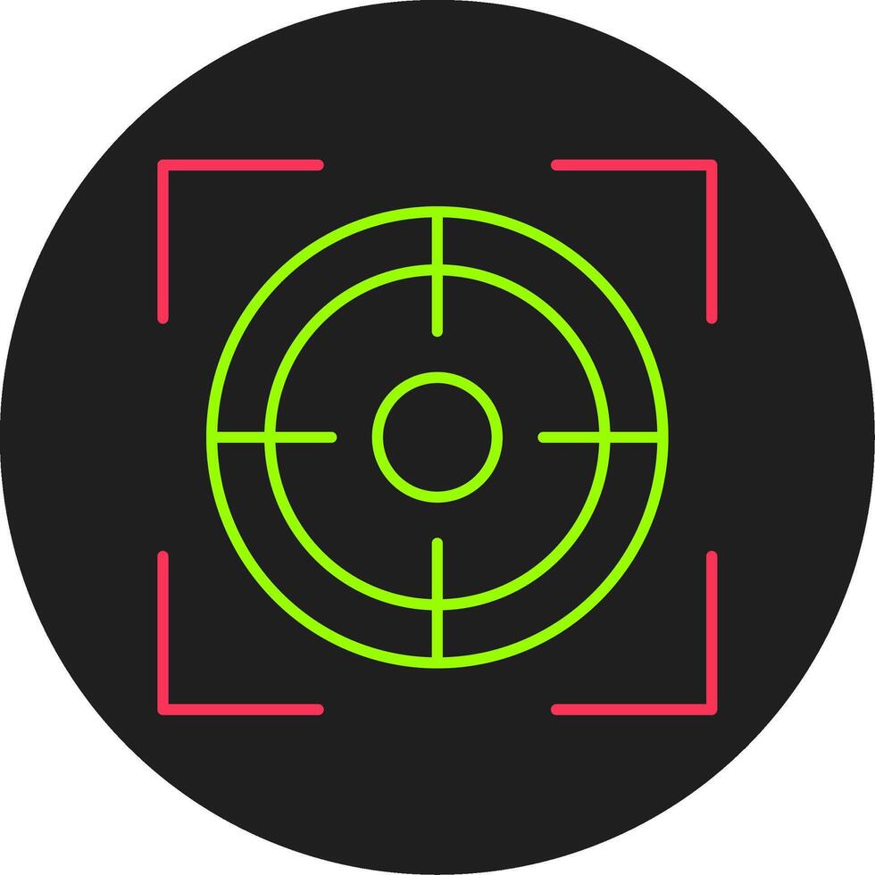 Focus Glyph Circle Icon vector