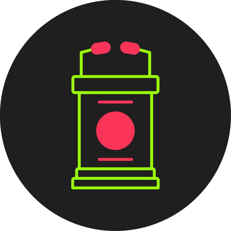 Lectern Glyph Circle Icon vector
