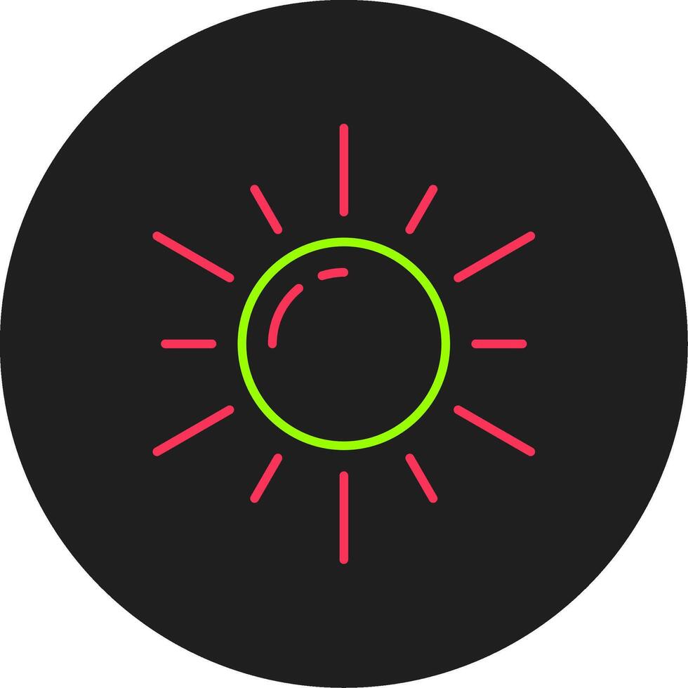 Sun Glyph Circle Icon vector
