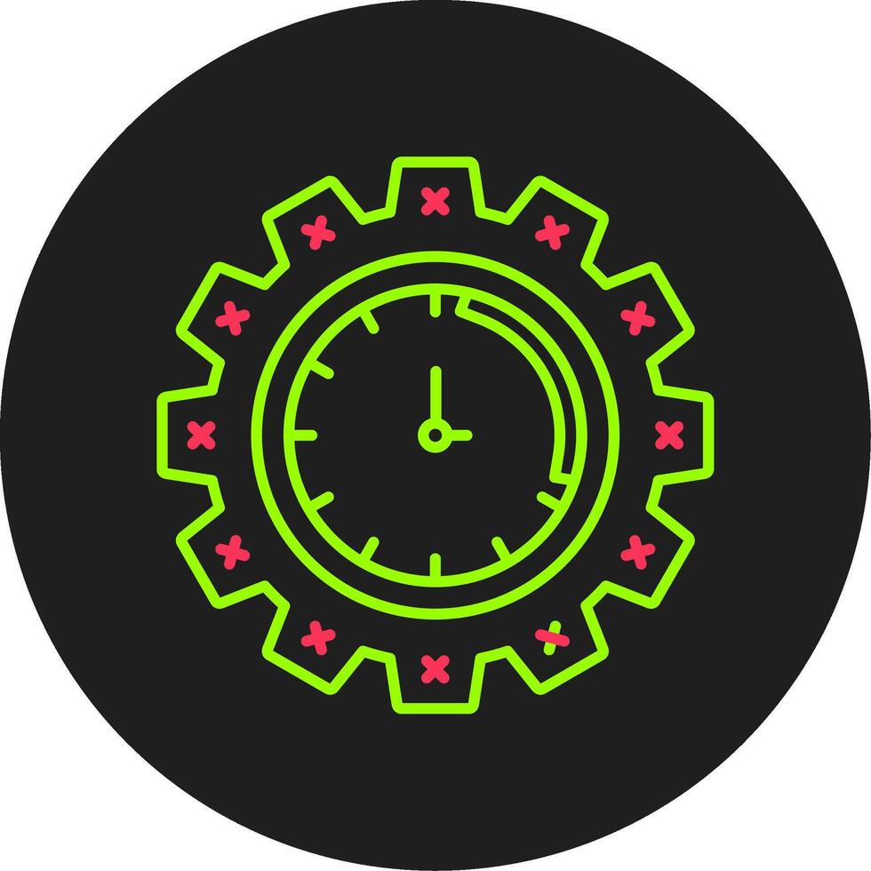 Time Management Glyph Circle Icon vector