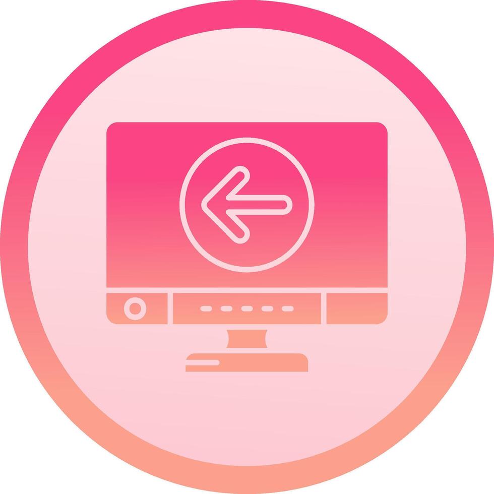 Back solid circle gradeint Icon vector