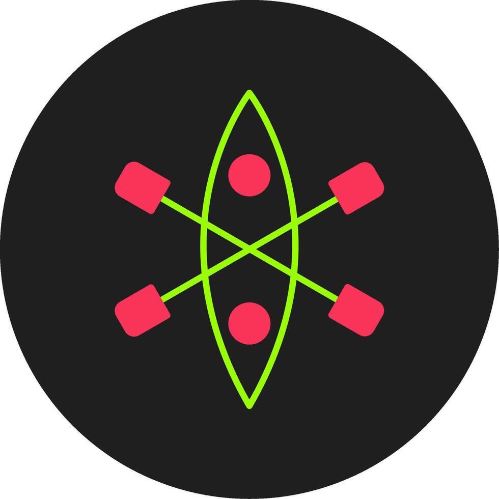 Kayak Glyph Circle Icon vector