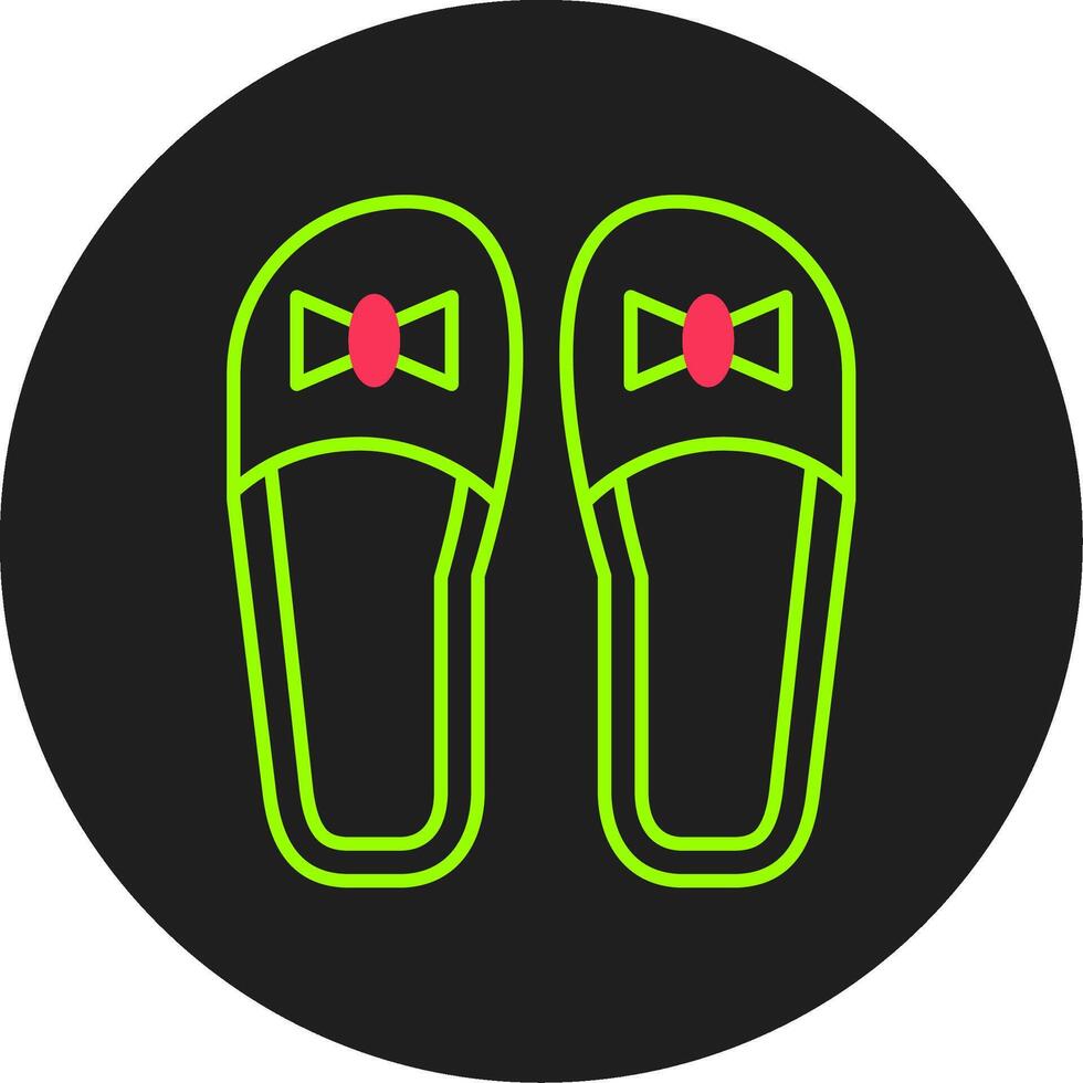 Slippers Glyph Circle Icon vector