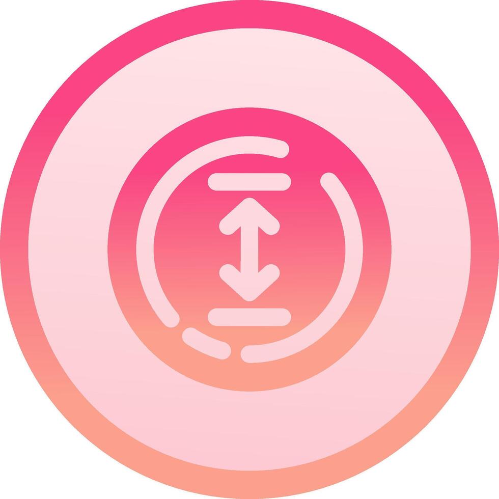 Up and down arrow solid circle gradeint Icon vector