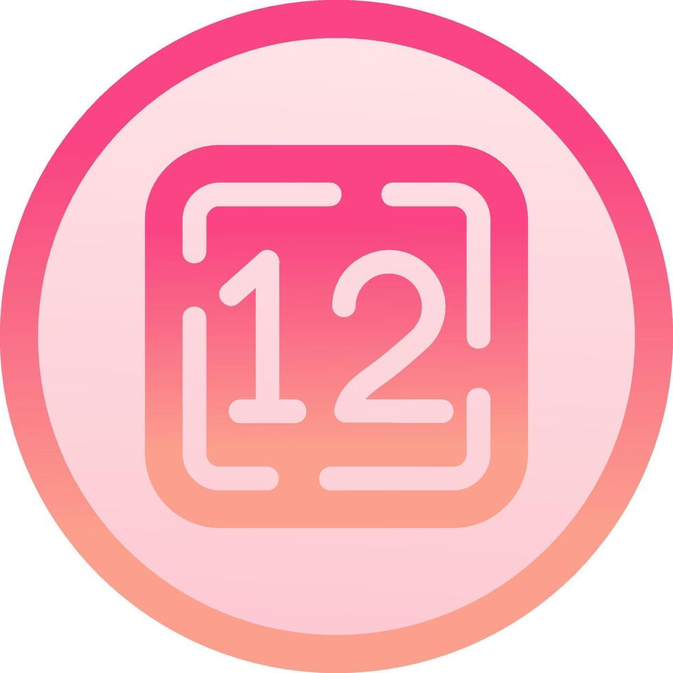 Twelve solid circle gradeint Icon vector