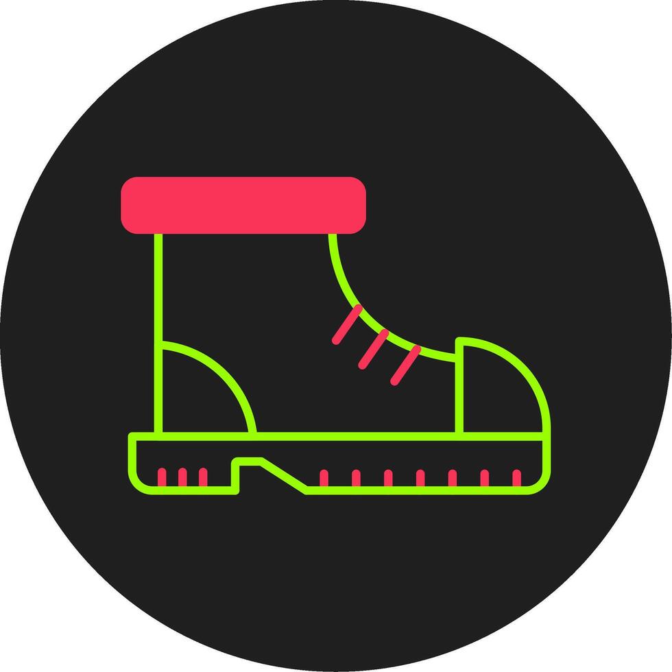 Boot Glyph Circle Icon vector