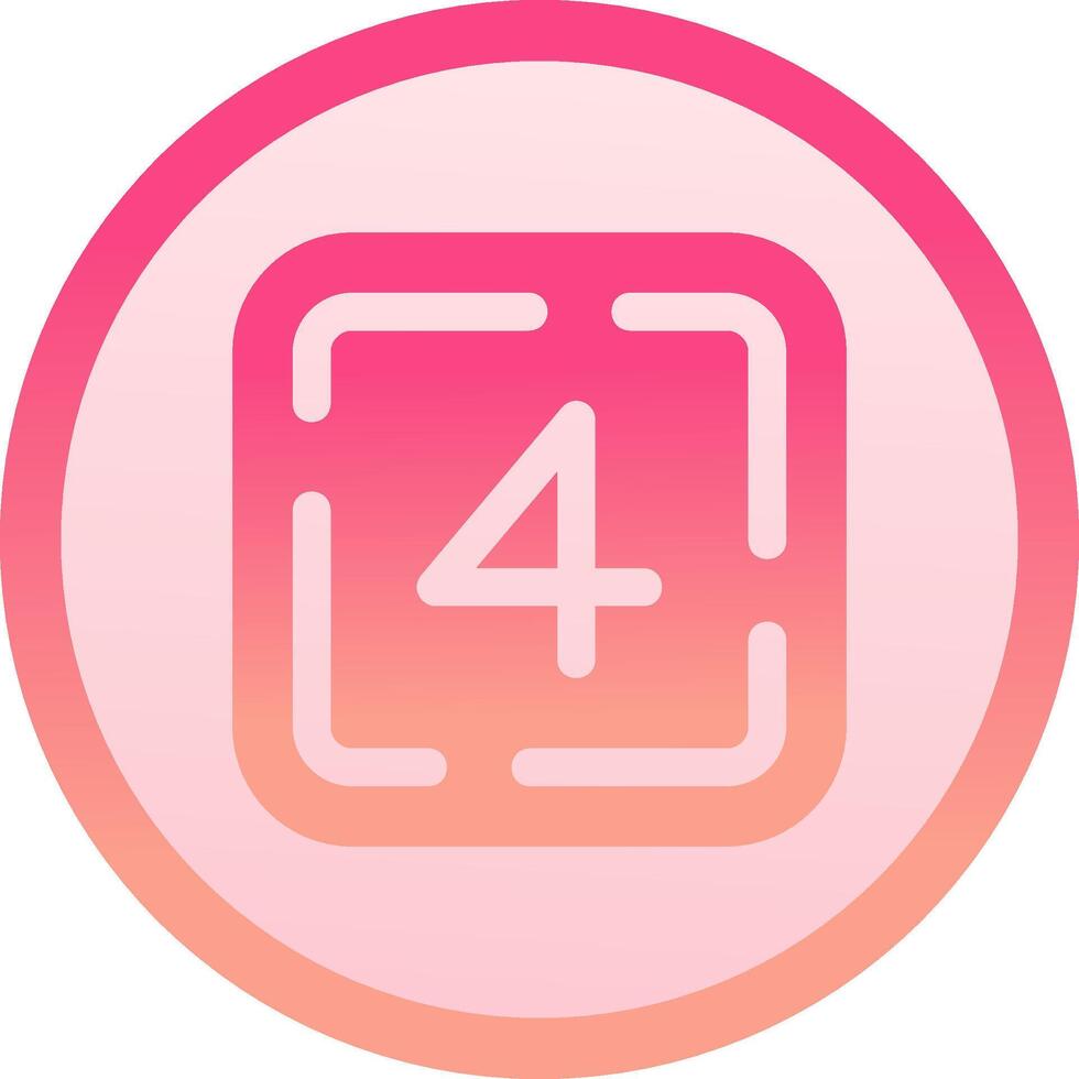 Four solid circle gradeint Icon vector