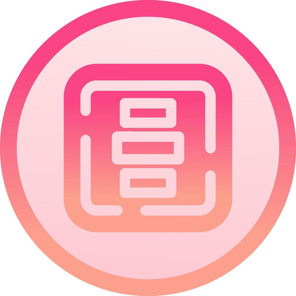 Horizontal Alignment solid circle gradeint Icon vector