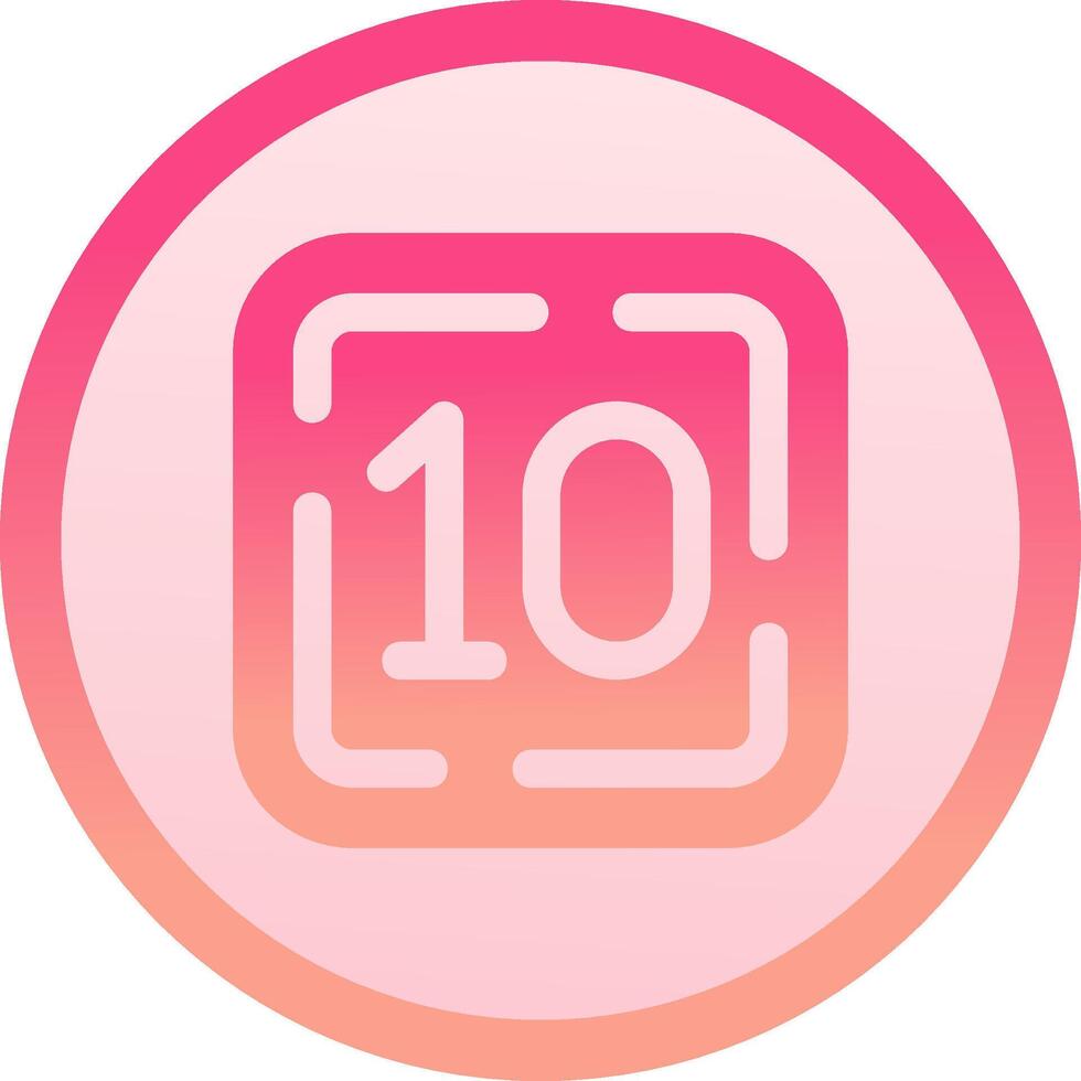 Ten solid circle gradeint Icon vector