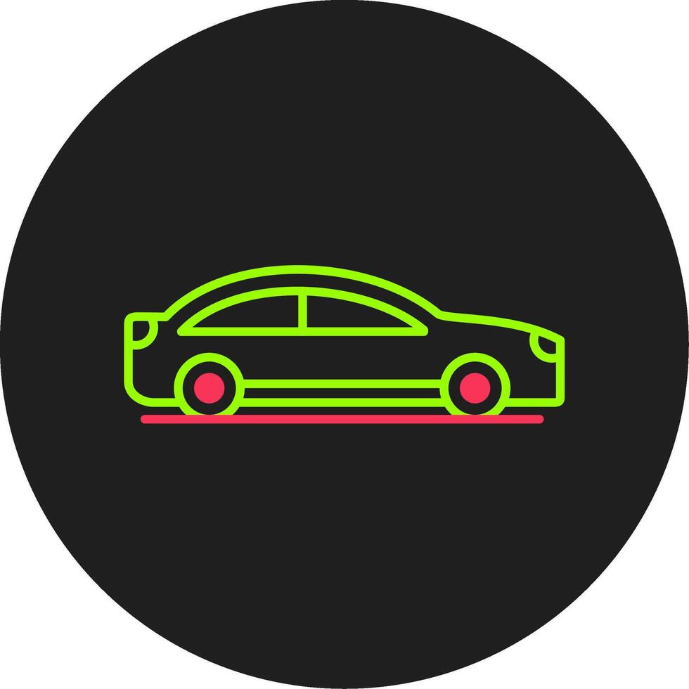 Car Glyph Circle Icon vector